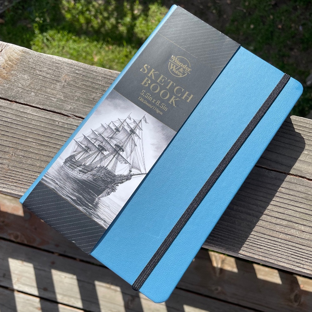 Blue face simple blank sketch book